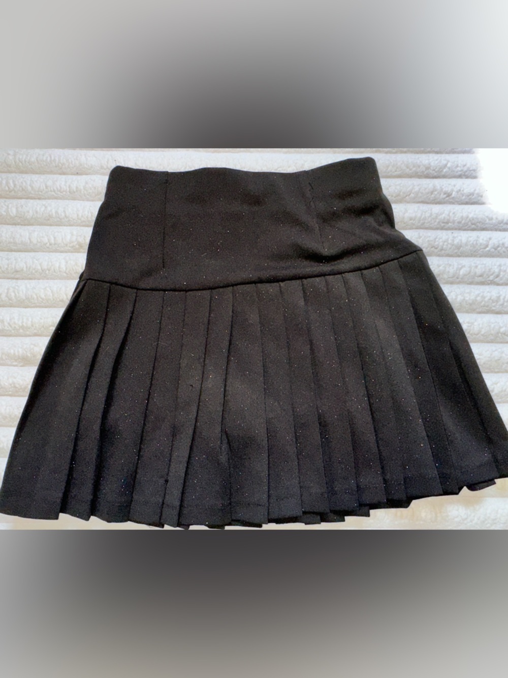 Black Pleated Athletic Skort with Built-in Shorts